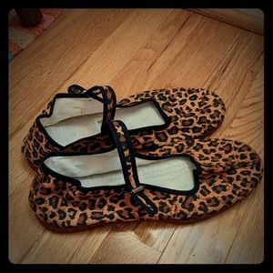 Cheetah Print Mary Janes (Size 8)
